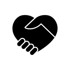 Love icon in glyph style