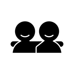 Friend icon in glyph style