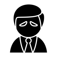 Bankrupt icon in glyph style