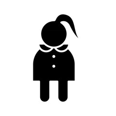 Female icon in glyph style