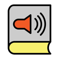 Audiobook Vector Filled Icon Design