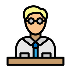 Principal Vector Filled Icon Design