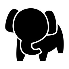 Elephant icon in glyph style