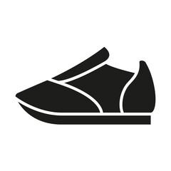 Footwear icon in glyph style