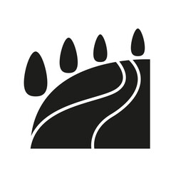 Park icon in glyph style