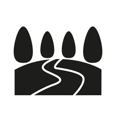 Park icon in glyph style