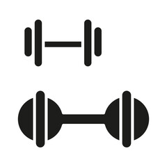 Dumbbell icon in glyph style