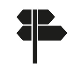 Street sign icon in glyph style