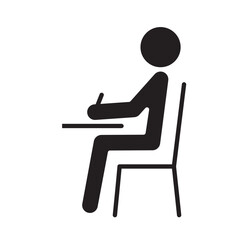 Learning icon in glyph style