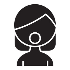 Sex doll icon in glyph style