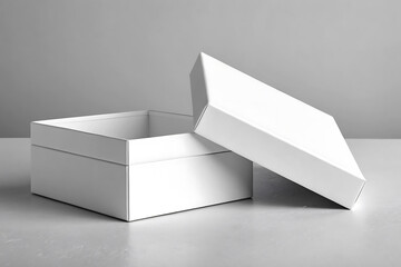 Open White Box, Blank Packaging