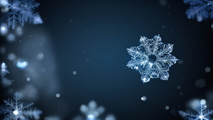 Fototapeta premium Snowflakes, technological sense, Christmas, Easter, background, templates, festivals.