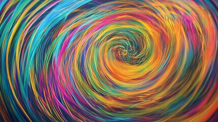 Fototapeta premium Abstract swirling vortex of vibrant colors creating a mesmerizing psychedelic effect