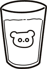 cute glass of water doodle