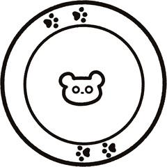 cute bear plate doodle