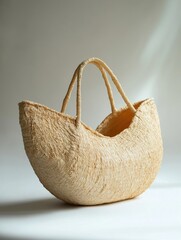 Handcrafted Straw Handbag with a Textured and Timeless Appeal