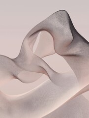Organic Flowing Sculpture with Smooth Curves and a Textured Surface