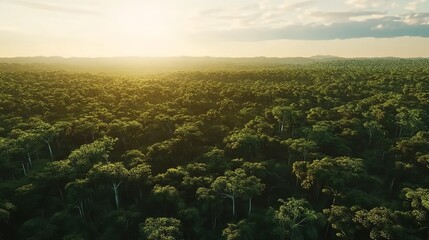 Obraz premium Majestic Green Close-up of Amazon Rainforest Trees