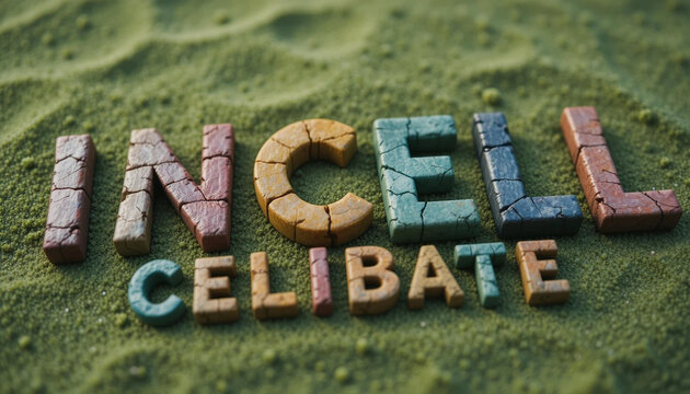 Incel Celibate: Textured Letters on Green Surface, a Detailed Image Depicting the Term and Its Implications