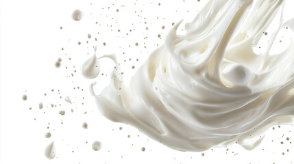 Creamy Milk Splash Dynamic Flow White Background Liquid Texture Photography Food Cool Dairy Drink   