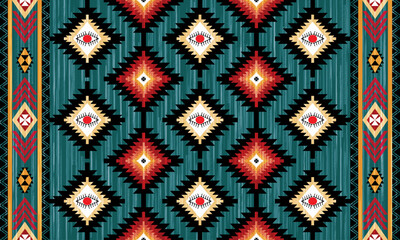 Geometric pattern traditional. Abstract background design for native fabric pattern, wallpaper, carpet, wrap, fabric, batik, textile Vector Illustration