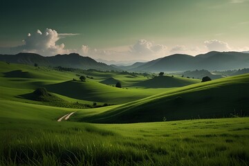 landscape with mountains