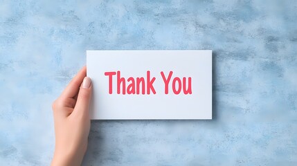 Minimalist Modern Thank You Note on Textured Background