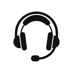 headphones icon on white background vector