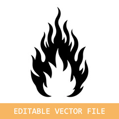 Campfire icon. Fireplace symbol. Bonfire vector illustration