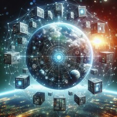 Digital blockchain of connected memories