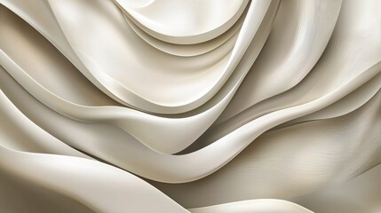 Textured waves create a soft and elegant pattern in neutral tones for interior design inspiration. Generative AI