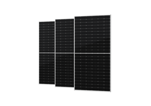 3d Three Photovoltaic Solar Panels Isolated On Black 3d Illustration - Powered by Adobe