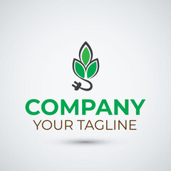 Eco energy logo design icon template