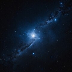 A breathtaking view of the Sirius star glowing intensely in a dark blue cosmic void.