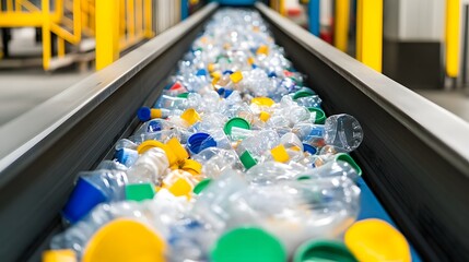 Recycling Plant Conveyor Belt Sorting Plastic Materials for Reuse