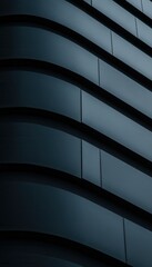 Obraz premium Curved, dark panels create a modern architectural design.