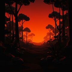 illustration of forest