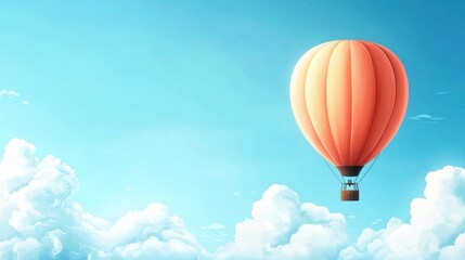 Obraz premium Colorful Hot Air Balloon Against Blue Sky