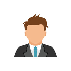 Avatar profile icon in flat style. Male user profile vector illustration on isolated background. Man profile sign business concept.