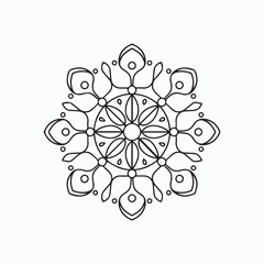 mandala ornaments silhouette vector