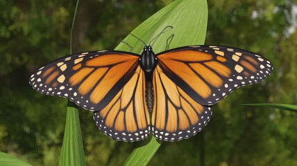 Naklejka premium monarch butterfly on a flower