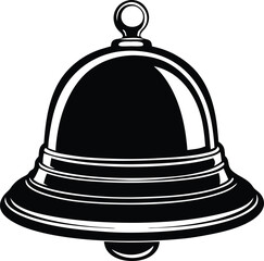 Old hotel bell isolated on a white background