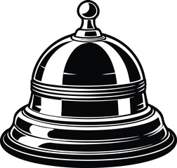 Old hotel bell isolated on a white background