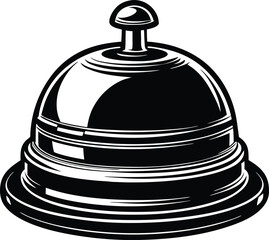Old hotel bell isolated on a white background