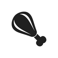 Chicken leg icon in flat style. Fast food menu vector illustration on isolated background. Drumstick sign business concept.