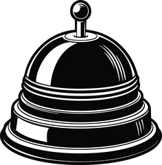 Old hotel bell isolated on a white background