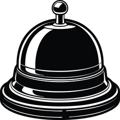 Old hotel bell isolated on a white background
