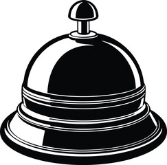 Old hotel bell isolated on a white background