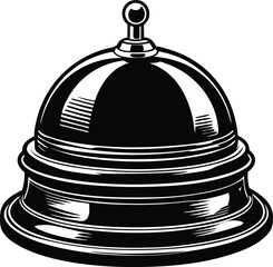 Old hotel bell isolated on a white background