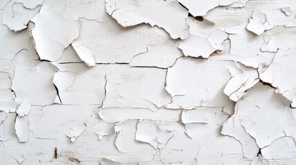 Obraz premium White paint peeling wood texture background